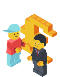 Increase the retention and happiness of the teams: infinite value Lego illustration
