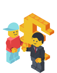 Increase the retention and happiness of the teams: infinite value Lego illustration